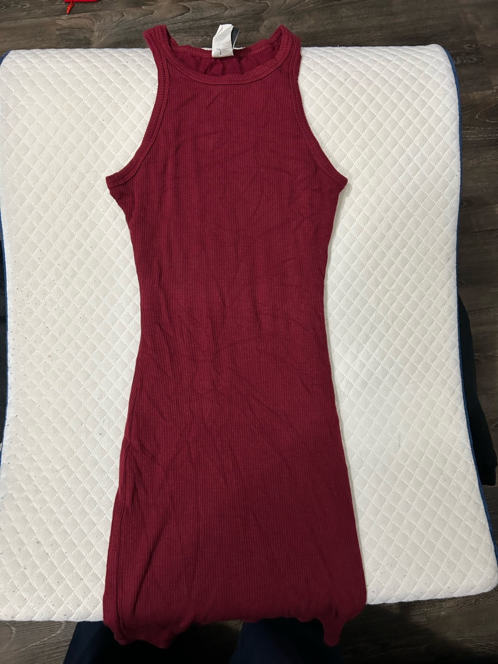 Windsor Burgundy Ribbed Mini Tank Dress